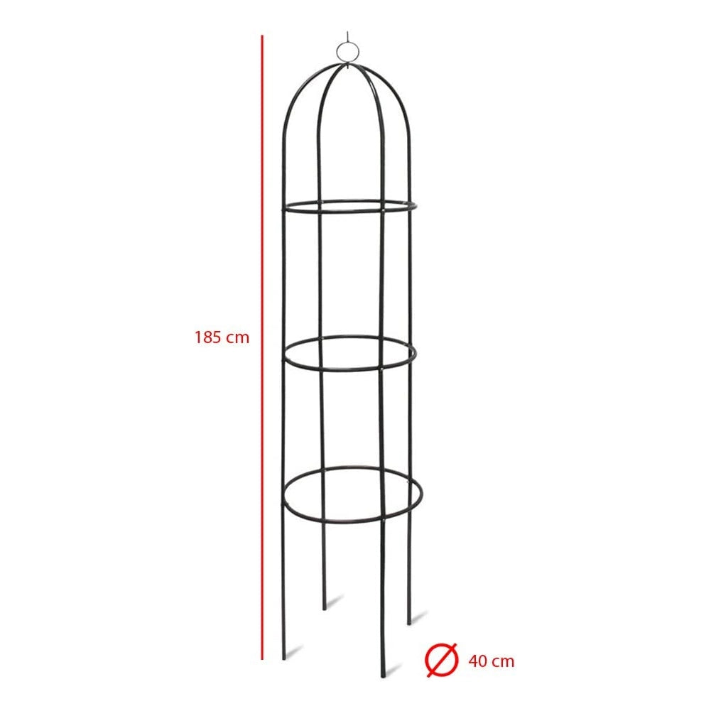 Supporto per Piante Rampicanti Obelisco Piramide da Giardino Altezza 185cm Verde