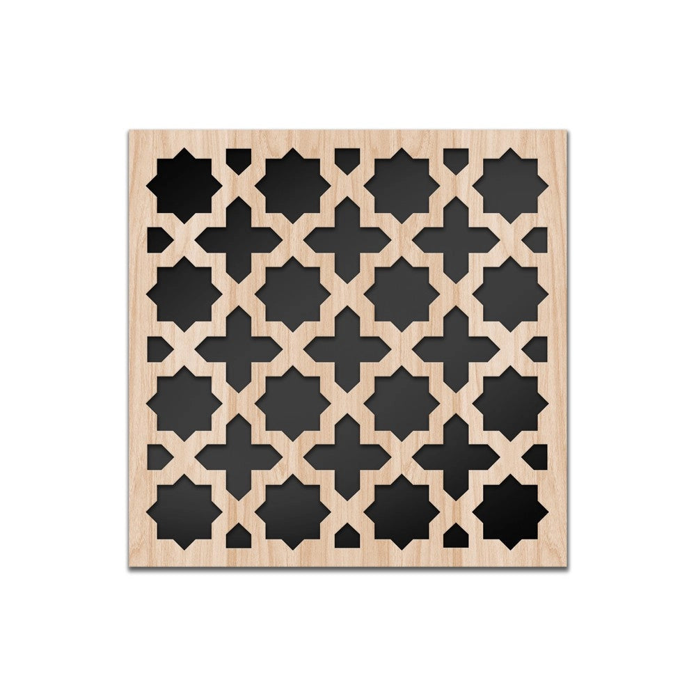 CROSS - Quadro arredo LASERCUT composito Legno e PVC Misura: 60x60 cm