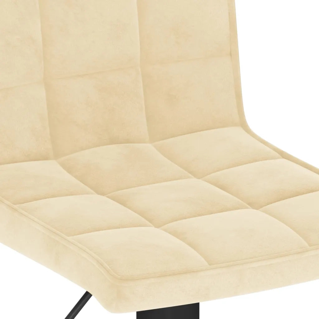 Sgabelli da Bar 2 pz Crema in Velluto 335762