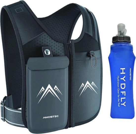 Vestone per Corse con Fendinebbia e Porta Smartphone – Leggero e Impermeabile per Jogging e Ciclismo