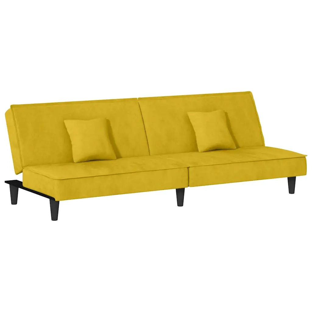 Divano Letto Giallo in Velluto