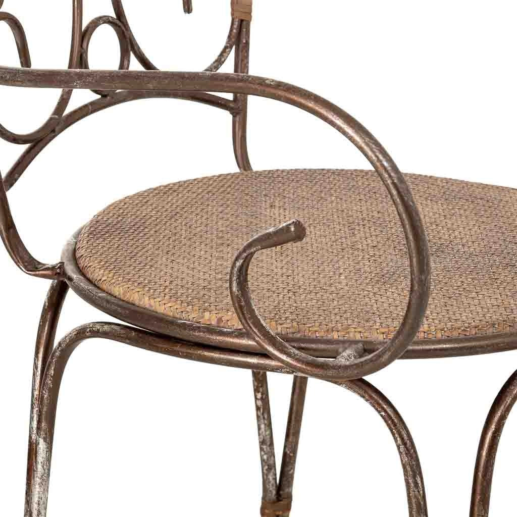 Sedia in metallo 52,7x50,1x45/92,7h cm marrone