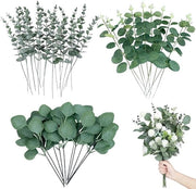 Piante artificiali di eucalipto - 30 stili - piante finte per interni - decorazione per matrimoni - eucalipto con glitter - senza manutenzione - piante finte