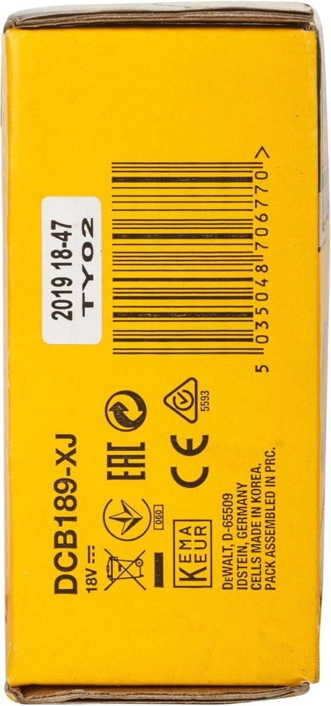 DCB189-XJ batteria a binario XR 18V Li-Ion 4, 0Ah, multicolore