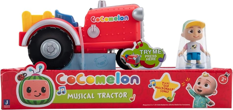 CoComelon- Musical Tractor Veicolo con Figura, Colore Black, CMW0038 ...