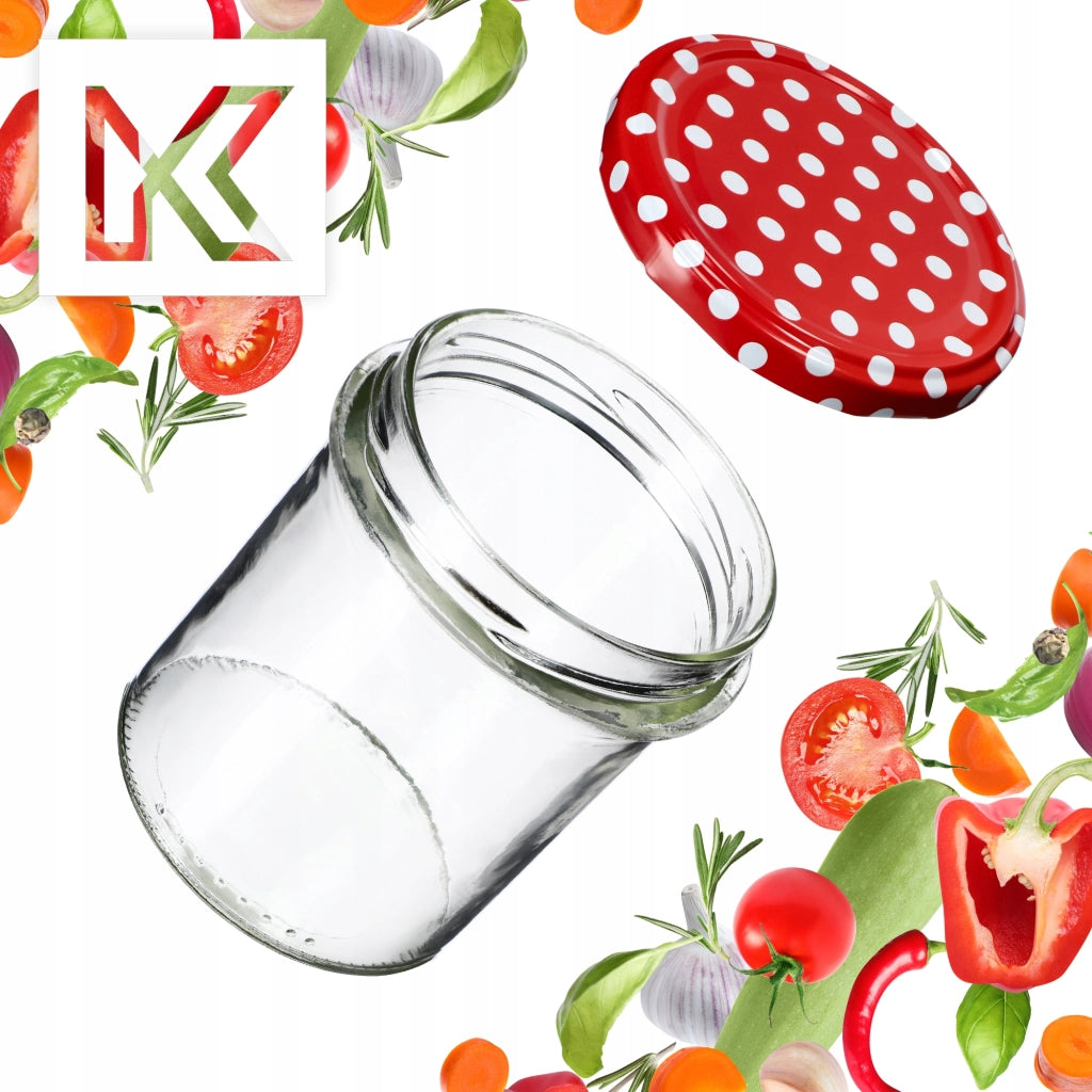 KADAX 50x Barattolo 350 ml Per Marmellata Miele Carne Tappi Fi82
