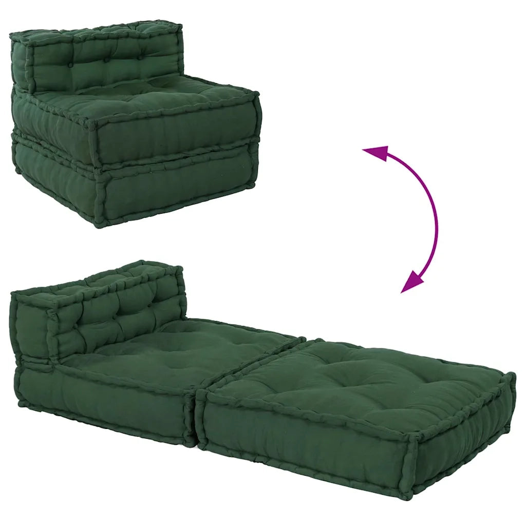 Pouf Modulare Verde 70x70x54 in Tessuto