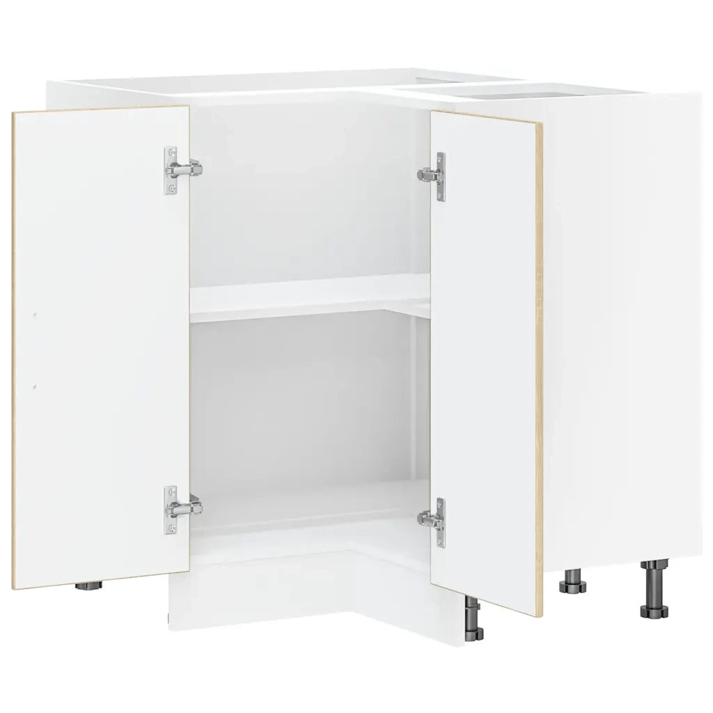 Base Angolare da Cucina-Mobile Angolare da Cucina Kalmar Rovere Sonoma Legno Multistrato