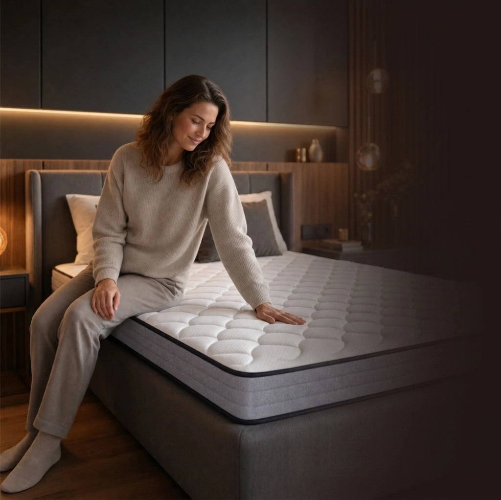 Materasso Ortopedico a Molle Insacchettate 90x200 cm H3 Spessore 20 cm 7 Zone con Rivestimento Lyocell e Certificazione OEKO-TEX