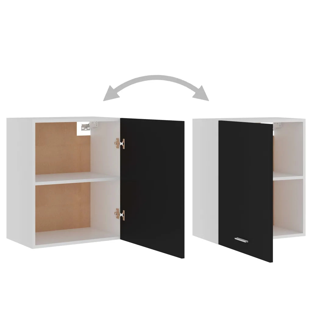 Mobili Pensili “Lyon” 2 pz Neri 50x31x60 cm 805079