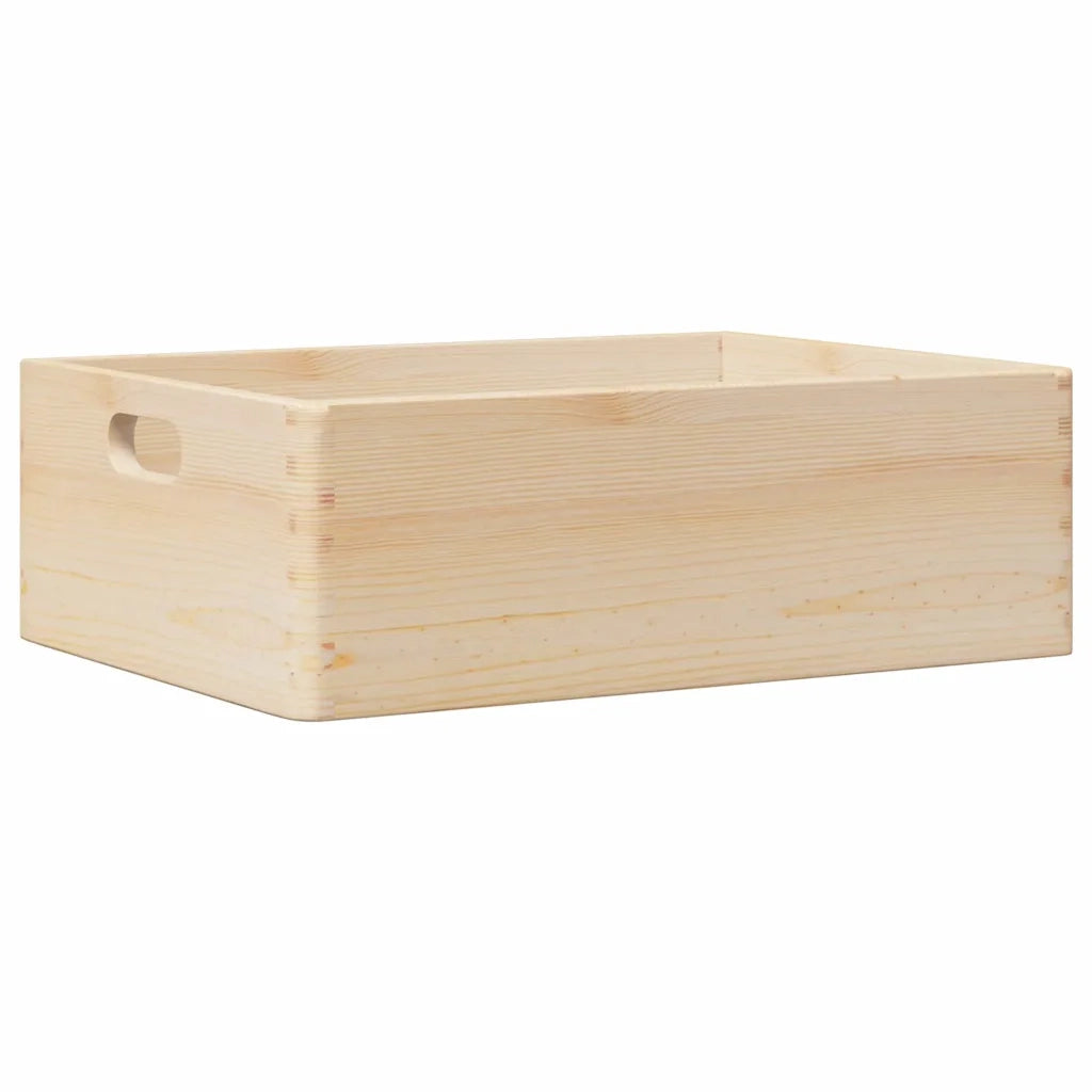 Scatola in Legno con Manici 40x30x13 cm Legno Massello di Pino CFW6441423