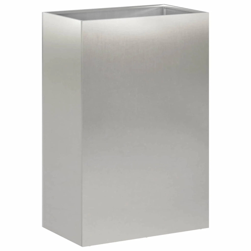 Vaso da giardino Argento 40 x 30 x 75 cm Acciaio Inox 8005506