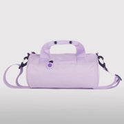 Sporttas per donna in lilla-violaceo (27x14 cm), con tasca per abbigliamento bagnato e cinturino regolabile, idonea per sport, palestra e viaggi di fine settimana.