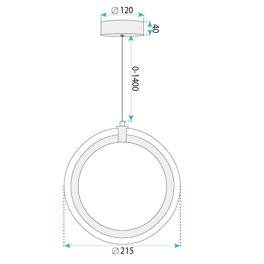 Lampada A Sospensione A Led Lhj126-w Cromo