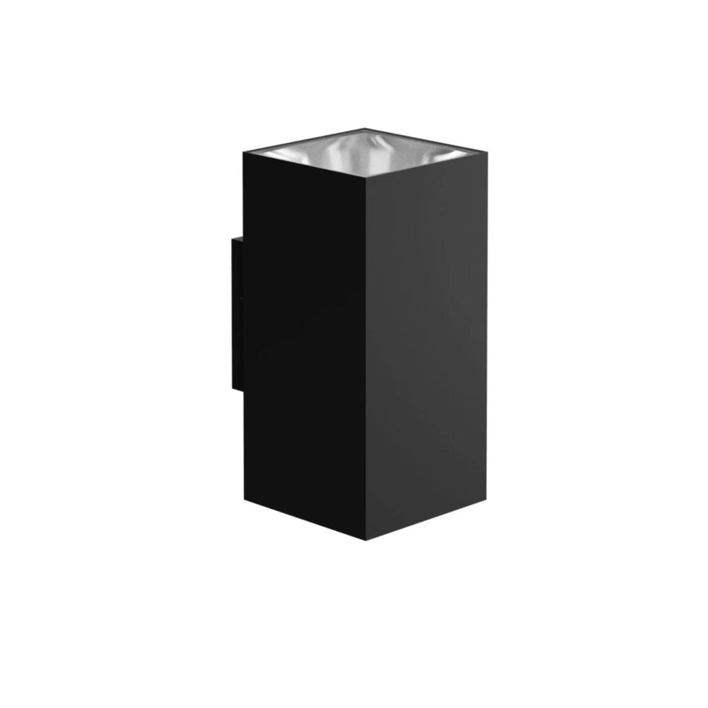 Sunset Applique LED da parete 16W Switch 2700K/3200K/4000K Fascio 40º IP65 IK06 Quadrata Nero Opaco Serie SQ 16 per esterni professionale di design