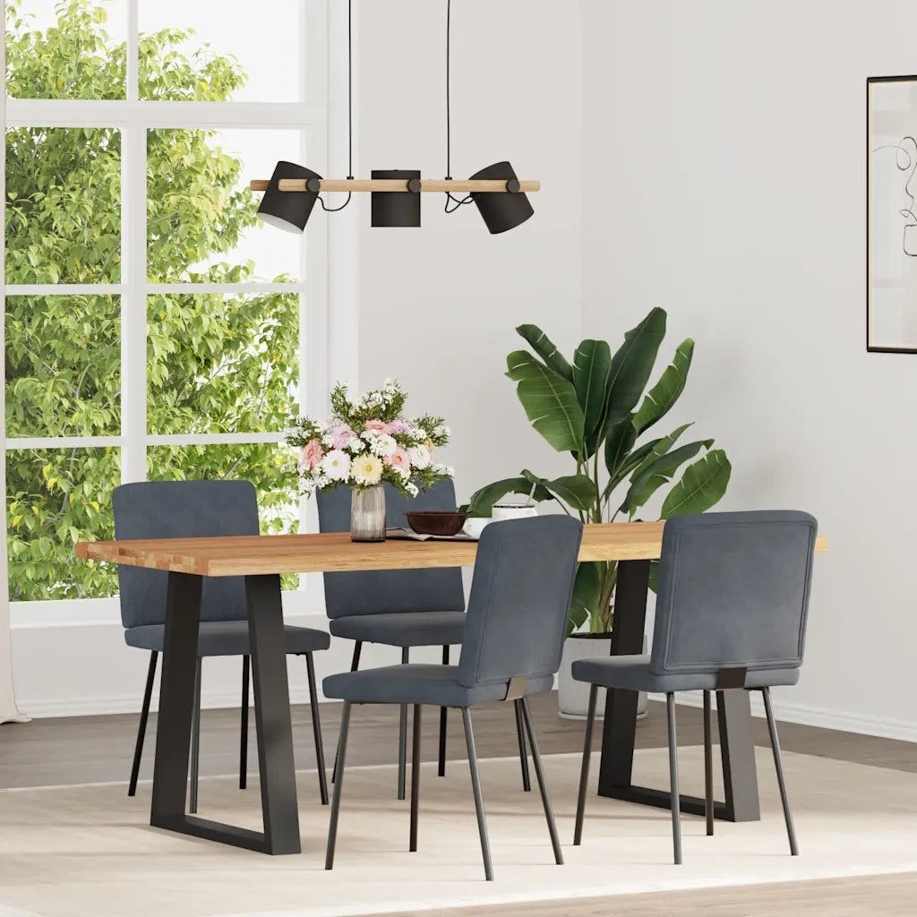 Sedie da Pranzo 4 pz Grigio Scuro in Velluto 3315287