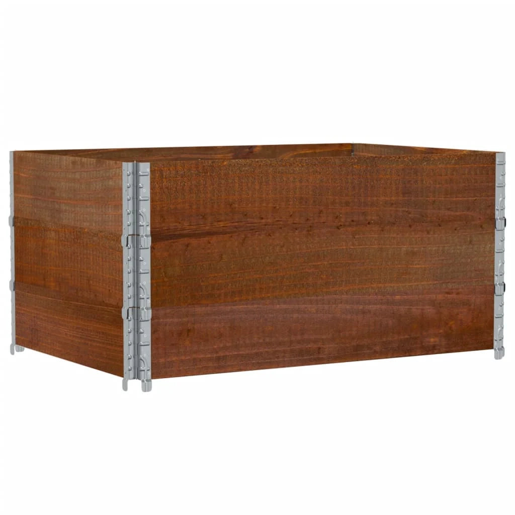 Vassoio per fioriera aiuola rialzata piante fiori terrazza giardino 120 x 80 cm legno massello di pino marrone 02_0037409
