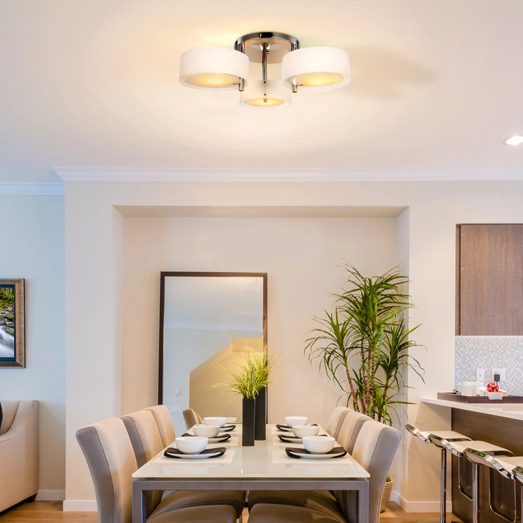 Lampada a Soffitto Goccia E27 ¨C zephmum ¨C Bianco Acrilico