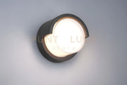 PUNO APPLIQUE LED 8W 800lm, 3000K DA ESTERNO QUADTRATA METALLO NERO DIFFUSORE BIANCO IP44 D. 15CM