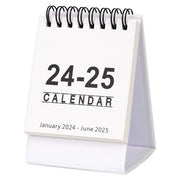 Calendario da scrivania mini - Flip - Desktop - Bianco - Piccolo Calendario da scrivania - Ideale per ufficio e scuola - Formato compattibile