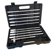 Trade Shop - Set 11 Pz Chiavi Chiave A T Esagonali Extra Lunghe 9 Bussole 8-19mm Zt5011 -