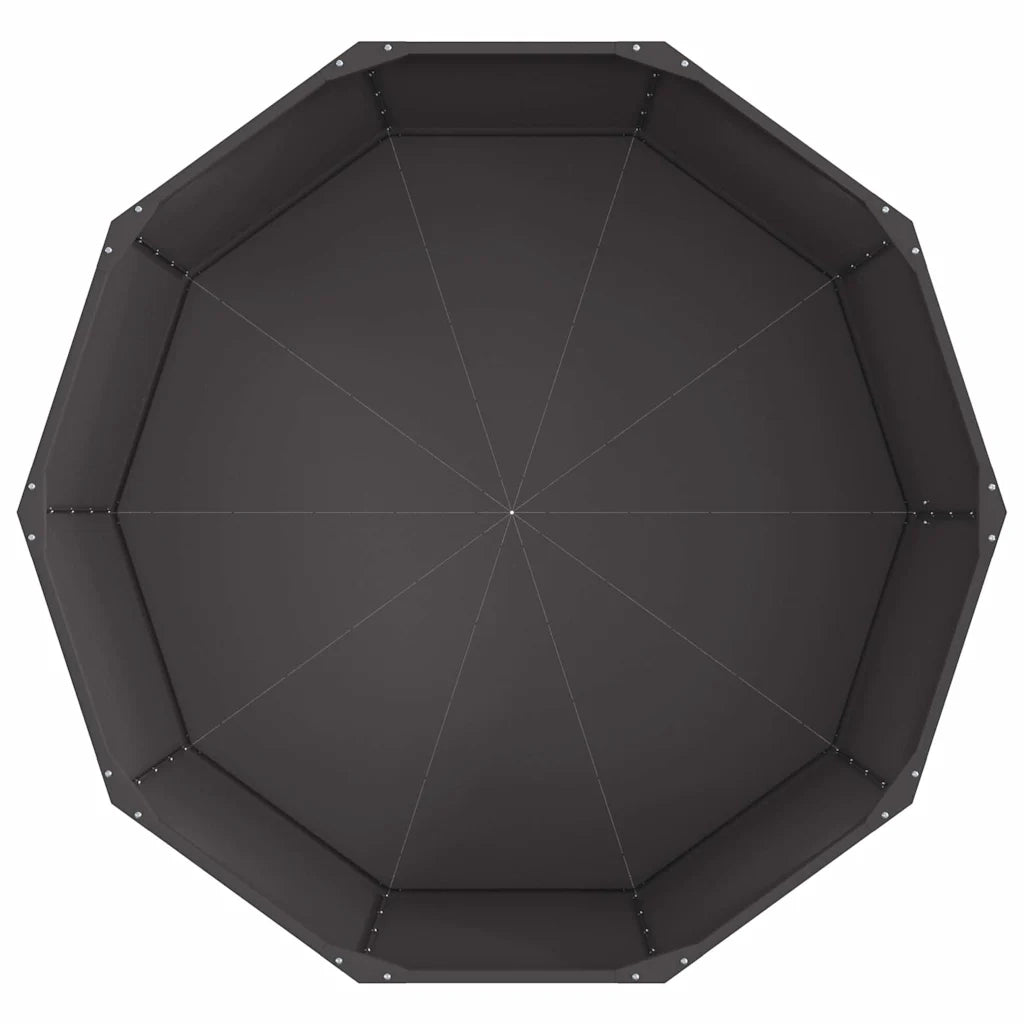 Fioriera Nero 120 x 120 x 50 cm Acciaio