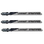 Set 3 Lame per Seghetti Alternativi HCS Attacco T Laminato Parquet Wolfcraft