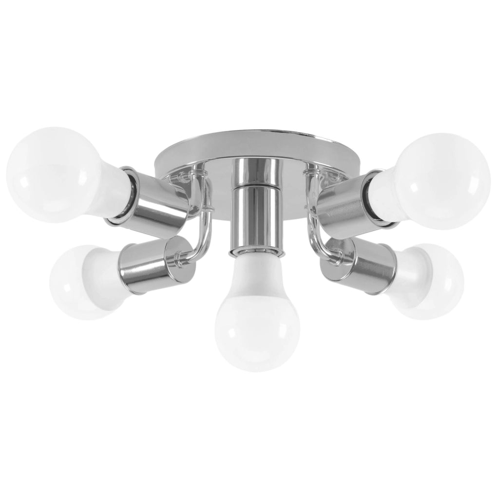 Plafoniera Riflettore Metallo APP707-5C Cromo