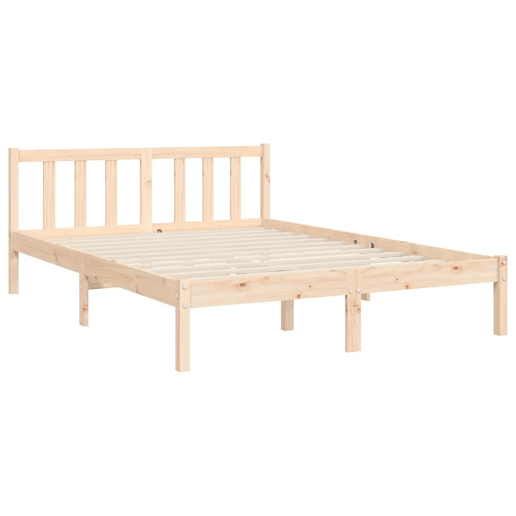 Giroletto senza Materasso-Struttura Letto 140x200 cm in Legno Massello di Pino 253378