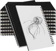 Quaderno di Disegno A5 con Legatura a Spirale per Scrivere Dipingere Schizzare - Copertina in Carta Kraft - 60 Fogli/120 Pagine.