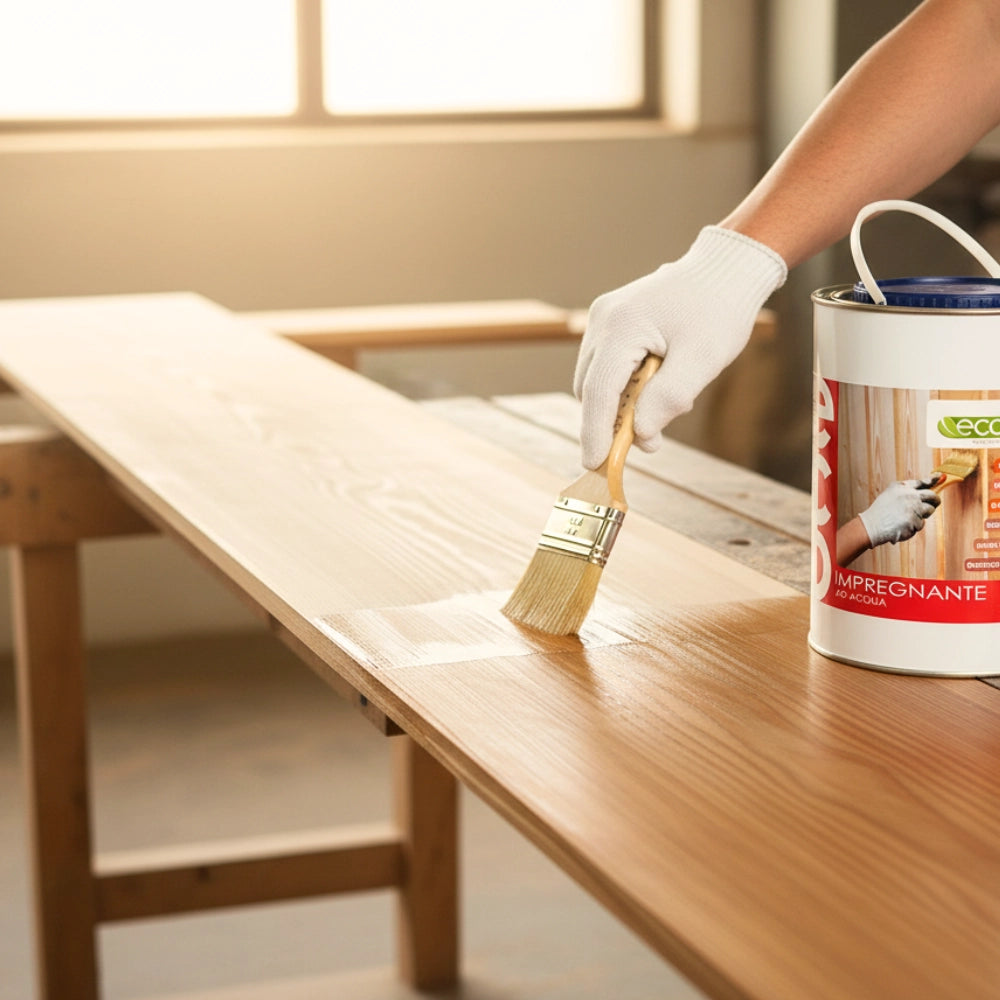 Ecolux impregnante fondo protettivo acrilico pigmentato teak per legno *** formato 2.5 lt, confezione 1