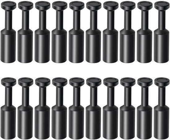20 pezzi di connettori di accoppiamento a spinta per tubi di 6mm OD - Fitting per aria pneumatica - Nero - Alta qualità - Adatto per lavori di bricolage