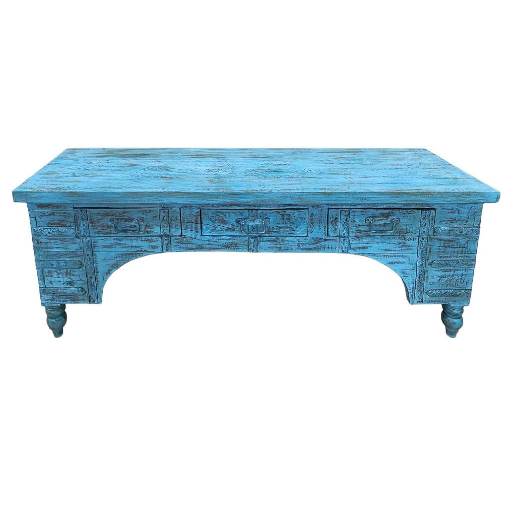Mobile basso artigianale in legno 165-175x45x57h cm