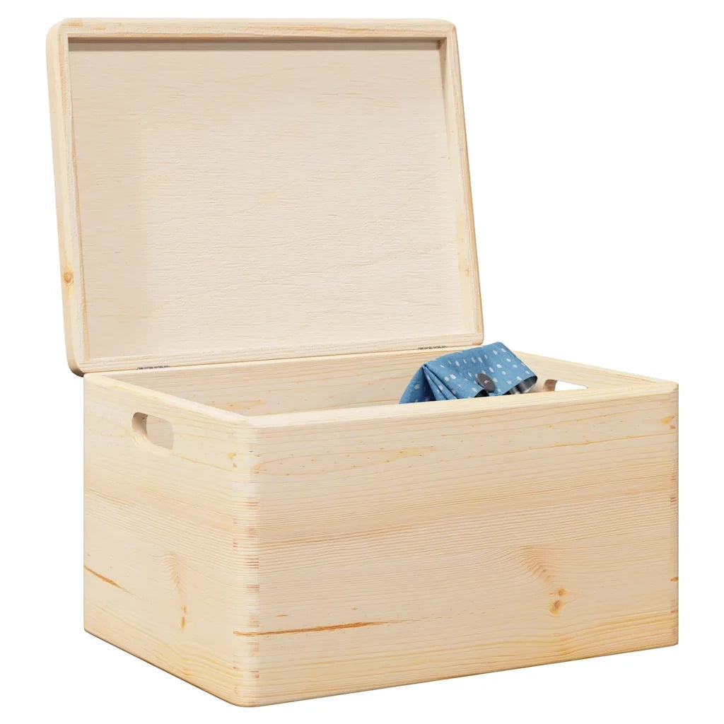 vidaXL Scatola in Legno con Coperchio&Manici 40x30x23 cm Legno di Pino