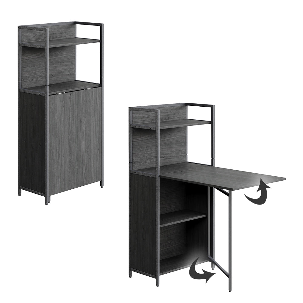 Vicco Scrivania Nero 57 x 30 cm con piano del tavolo pieghevole
