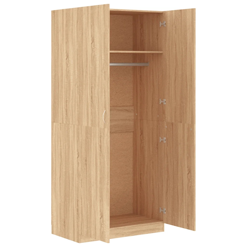 Armadio Rovere Sonoma 90x52x200 cm in Legno Multistrato 800633