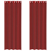 Tende in Voile con Occhielli 2 pz Rosso Vino