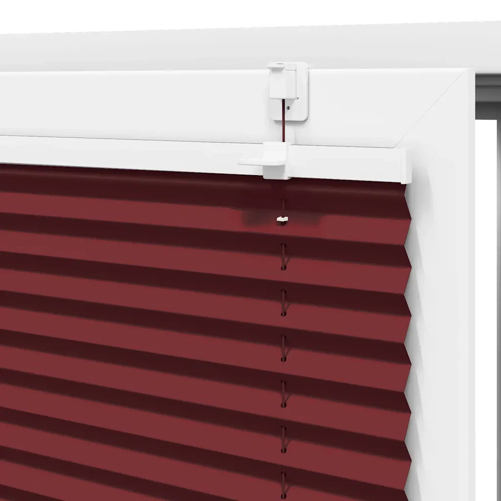 Tenda Plissettata Rosso Bordeaux 65x200 cm Larghezza Tessuto 4015255