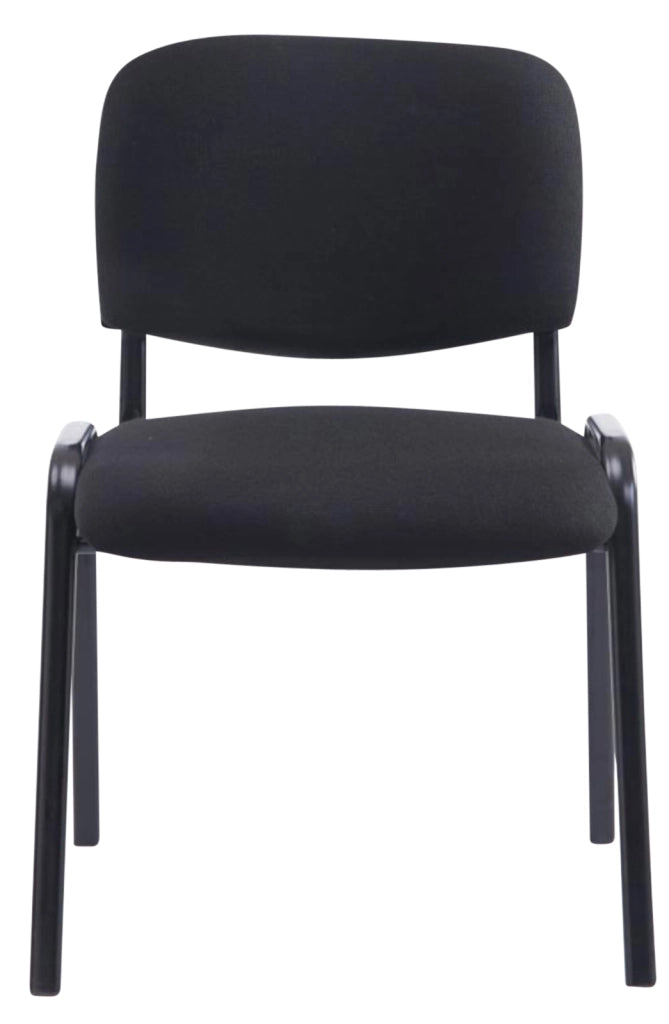 Set di 4 sedie XL Ken in tessuto nero