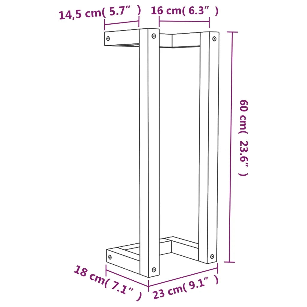 Portasciugamani Bianco 23x18x60 cm in Legno Massello di Pino cod mxl 40097