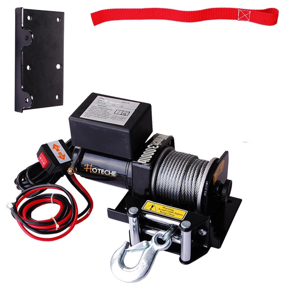 Trade Shop - Verricello Elettrico 1350kg Paranco Argano A 12v Con Telecomando Tira Barche -