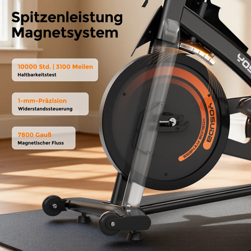 Bicicletta da spinning YOSUDA con resistenza magnetica ¨C zephmum ¨C Monitor LCD e supporto tablet