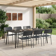Set da pranzo 7 pz Antracite Acciaio 3422857