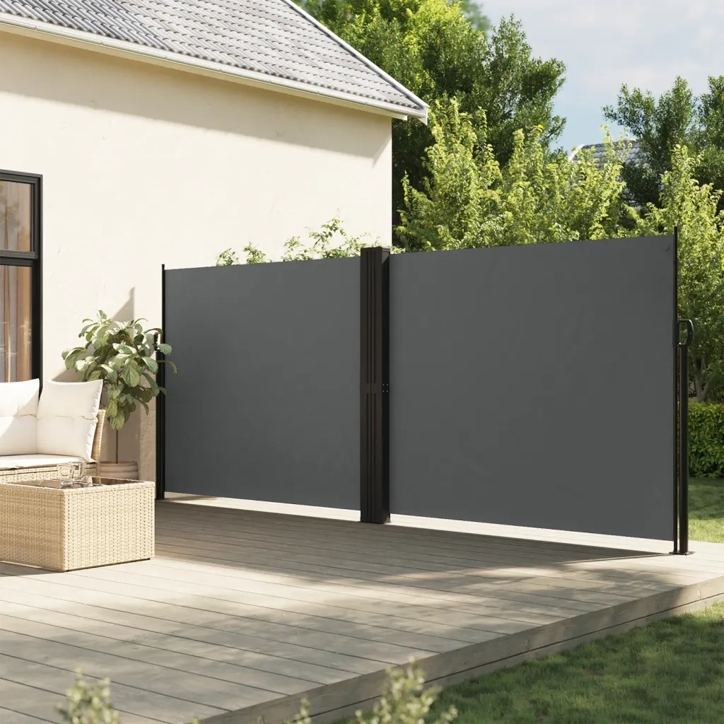 Tenda da Sole Laterale Retrattile-Tenda parasole per balcone Antracite 160x1000 cm