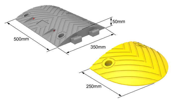 Dosso Rallentatore di Velocità 2,5m H5 in Gomma Vulcanizzata