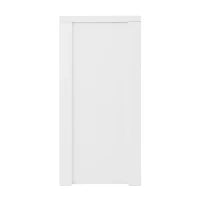 Credenza Moderna con 4 Ante e Ripiani Regolabili, Maniglie Dorate, per Soggiorno e Cucina, 140x38x80 cm, Bianco
