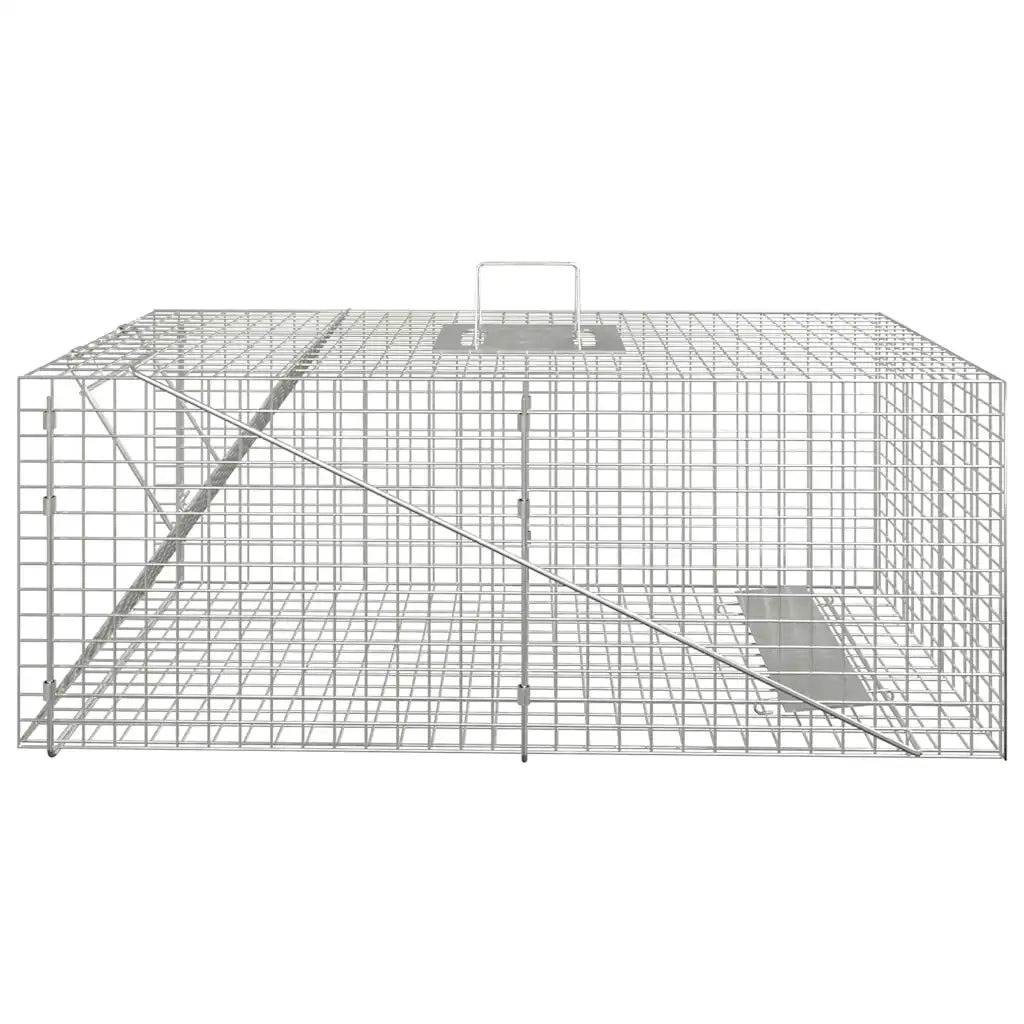 Trappola per animali 64,5x25x26,5 cm in ferro zincato 154933
