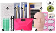 Set di allenamento ciglia 12 pezzi - Testa manichino - Pinze ciglia - Strumento di allenamento - Superficie realistica - Facile da utilizzare - Allenamento ciglia