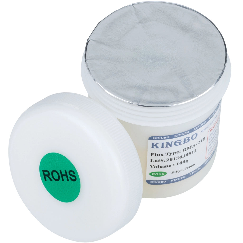 Pasta Saldante Kingbo RMA-218 – Top Flux Professionale 100g | Per BGA SMD SMT Reballing | Certificazione RoHS