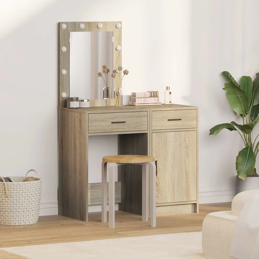 Tavolo da Trucco con cassetto 2 pcs Marrone 50 x 41 x 135 cm 3334238